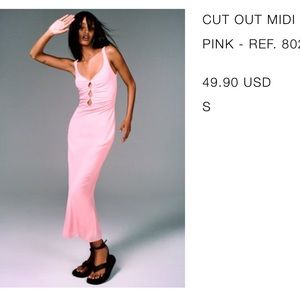 Zara cut out midi dress